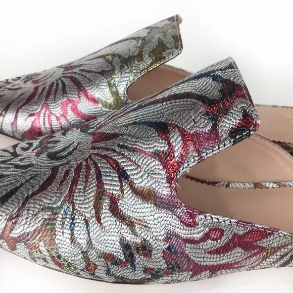 J. Crew Marina Slides Jacquard Fantasia Sz 9.5 NEW