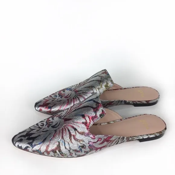 J. Crew Marina Slides Jacquard Fantasia Sz 9.5 NEW