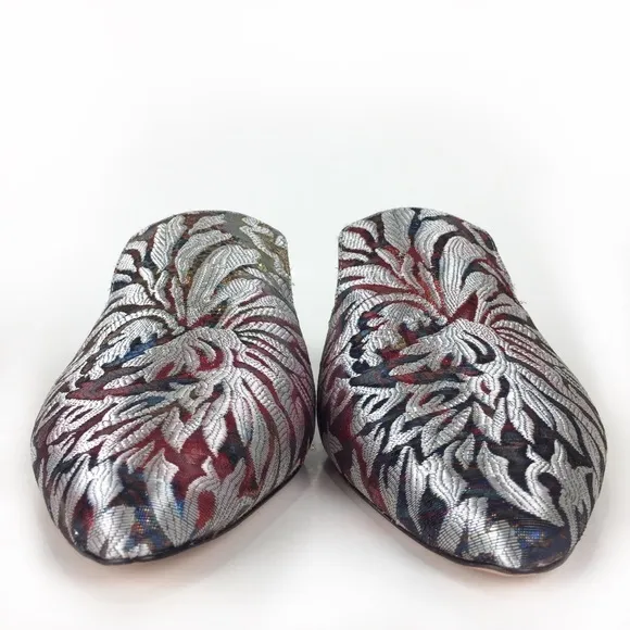 J. Crew Marina Slides Jacquard Fantasia Sz 9.5 NEW