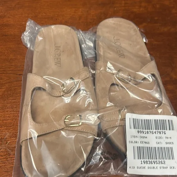 J Crew New Colbie buckle sandals in suede CH294