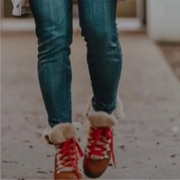 J Crew Nordic Boots in Pecan Glaze Sz 9