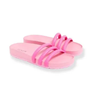 🆕J. Crew Pink Three Strap Slide Sandals