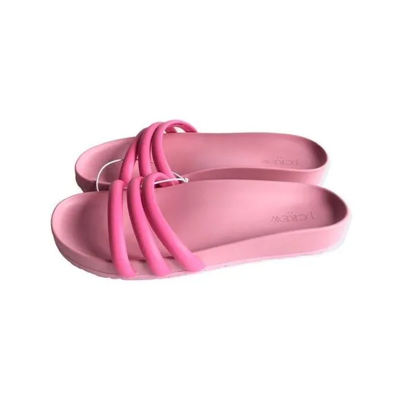 🆕J. Crew Pink Three Strap Slide Sandals