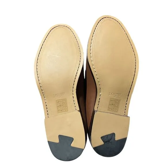 J Crew Shoes Mens 10.5 Brown Leather Penny Loafers Preppy AW268 Luxury Holiday