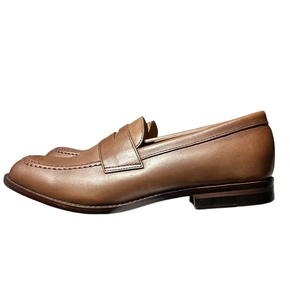 J Crew Shoes Mens 10.5 Brown Leather Penny Loafers Preppy AW268 Luxury Holiday