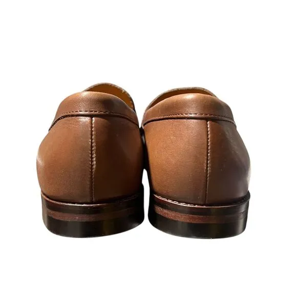 J Crew Shoes Mens 10.5 Brown Leather Penny Loafers Preppy AW268 Luxury Holiday