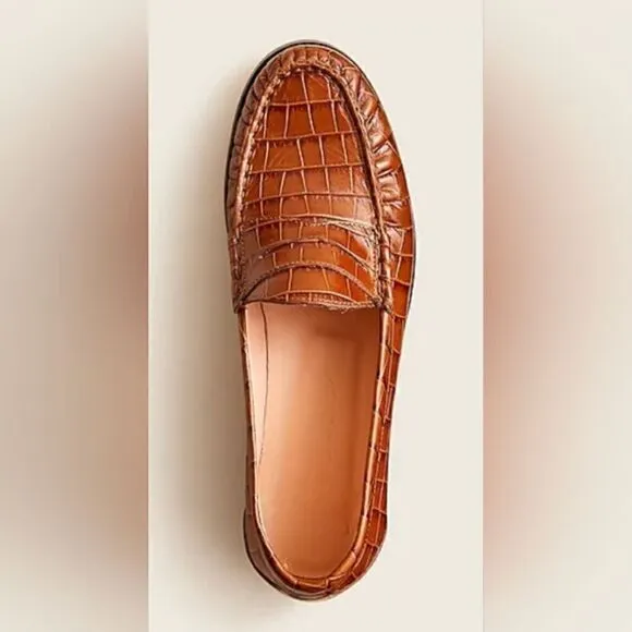 J. Crew Winona Brown Leather Loafer sz 9 ½ EUC