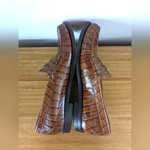 J. Crew Winona Brown Leather Loafer sz 9 ½ EUC