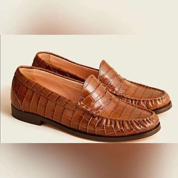 J. Crew Winona Brown Leather Loafer sz 9 ½ EUC