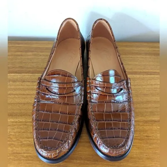 J. Crew Winona Brown Leather Loafer sz 9 ½ EUC