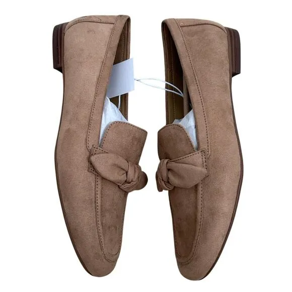 J. CREW Women's Sueded Bow Loafers Sienna-Size 10