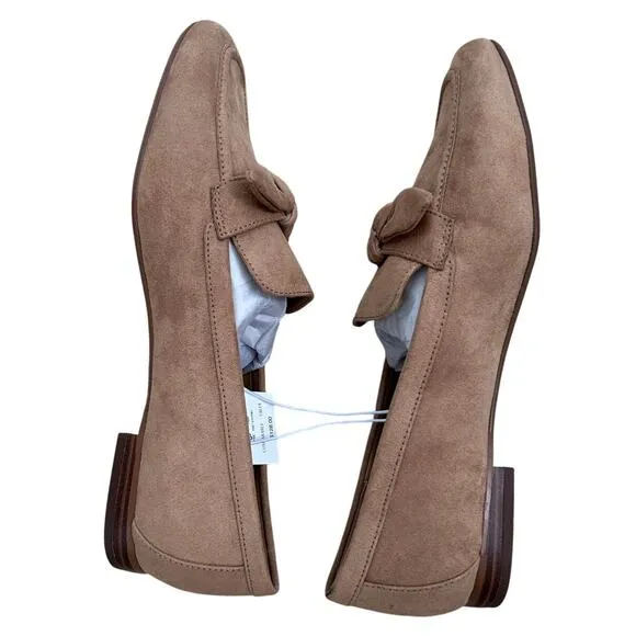 J. CREW Women's Sueded Bow Loafers Sienna-Size 10