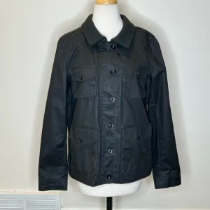 J. Crew Women's Utility Jacket Vintage Washed &amp; Aged Waxed Cotton L