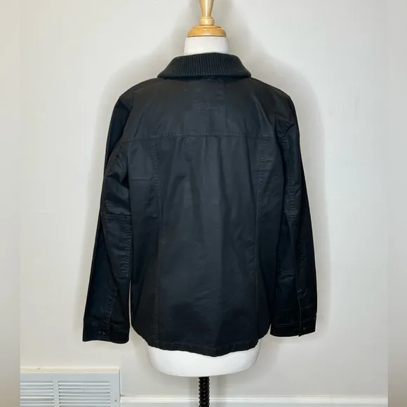 J. Crew Women's Utility Jacket Vintage Washed &amp; Aged Waxed Cotton L