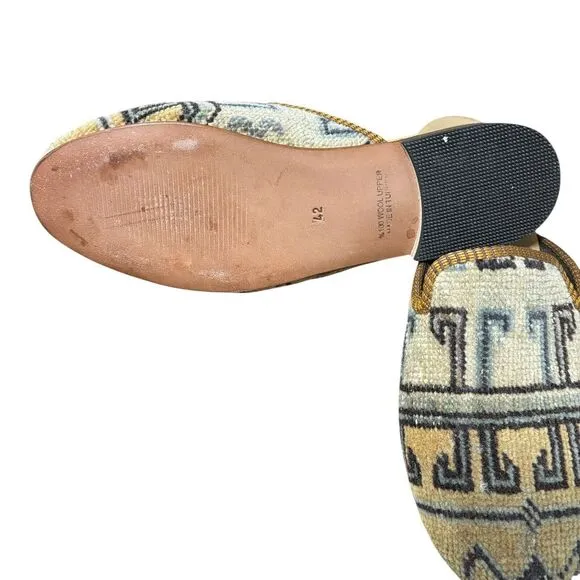 J‎ WILDER Kilim Slides Sz 42 Women's Multicolor Wool Bohemian Mules