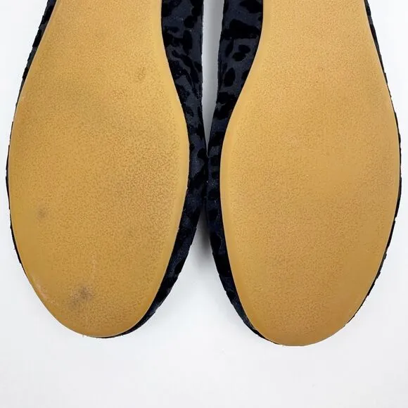 Jack Rogers Millie Black Leopard Print Suede Loafers Slip On Shoes Sz 10 Cute