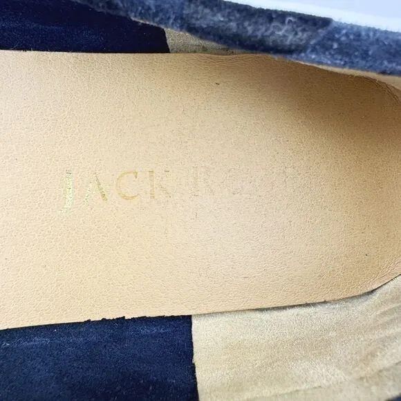 Jack Rogers Millie Black Leopard Print Suede Loafers Slip On Shoes Sz 10 Cute