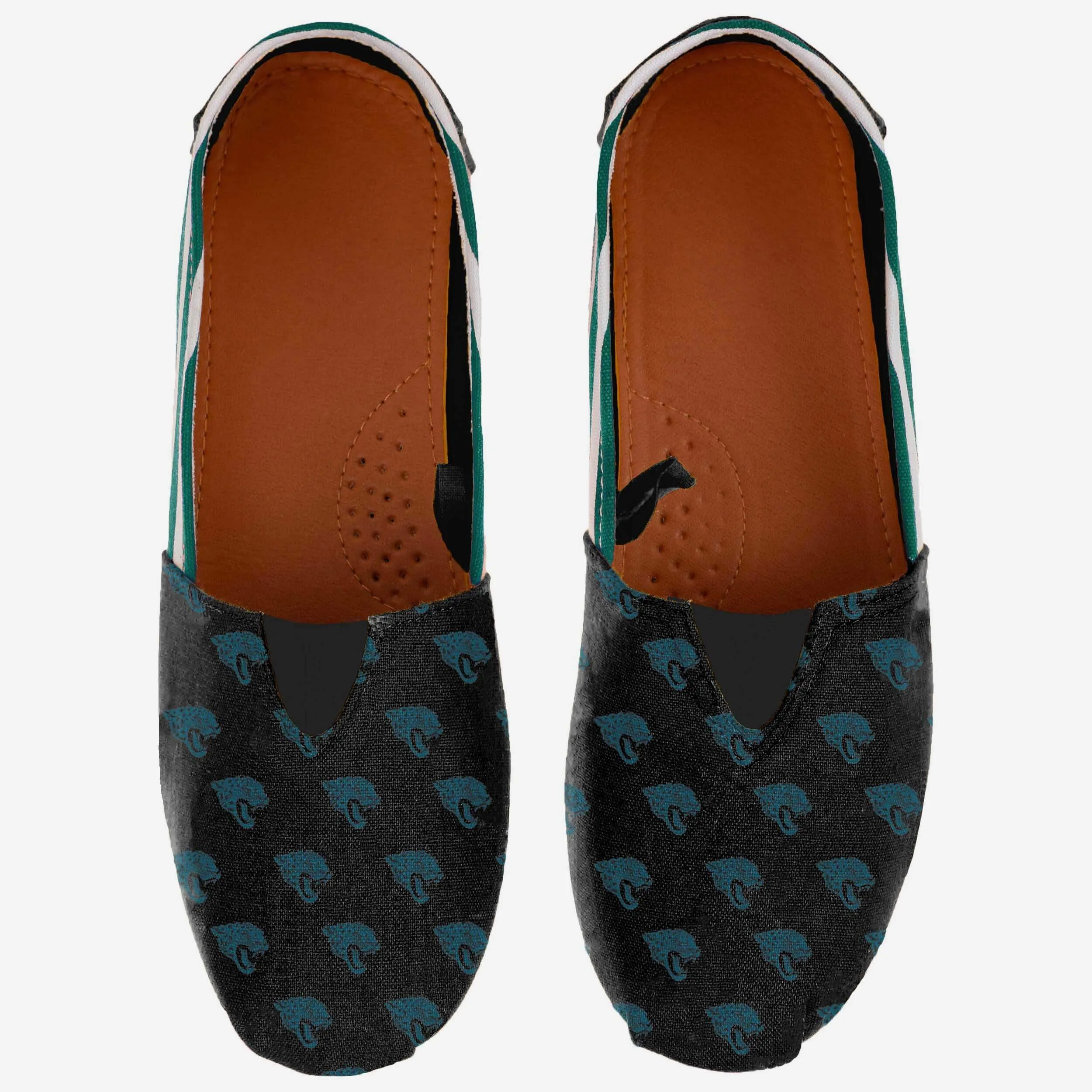 Jacksonville Jaguars Womens Stripe Canvas Shoe