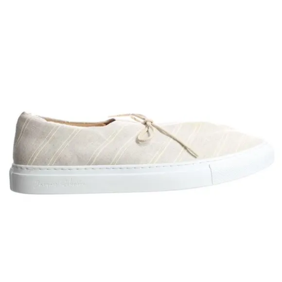 JACQUES SOLOVIERE MEN'S Jim Brown Casual Beige Flats Shoes, US 12 EUR 45 Medium