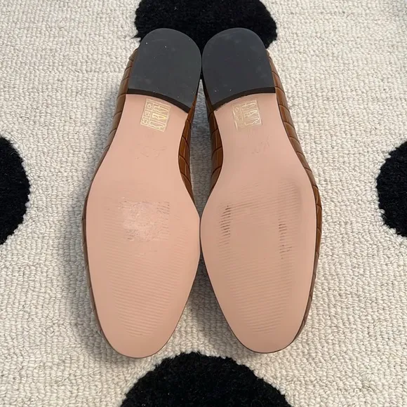 J.Crew Tan Crocodile Embossed Loafers