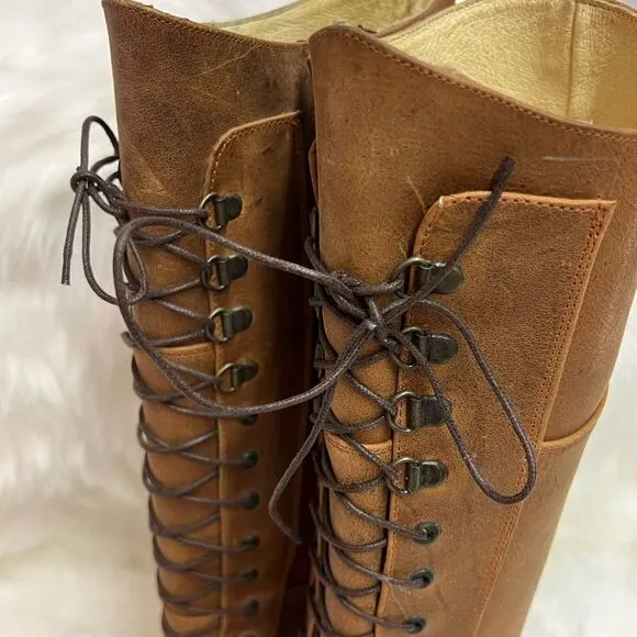 Je-Ver Lace-up Western boots size 8 Fisherman Core Bin 21
