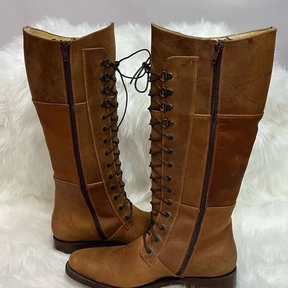 Je-Ver Lace-up Western boots size 8 Fisherman Core Bin 21