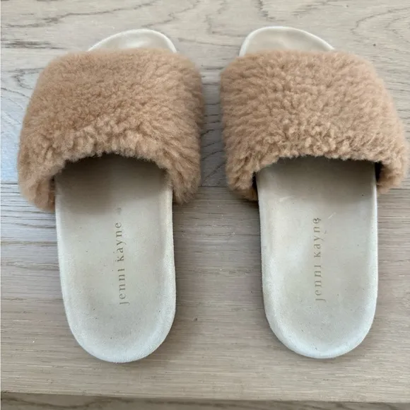 Jenni Kayne Faux Fur Slides Sandals Size 36 Size 6 US