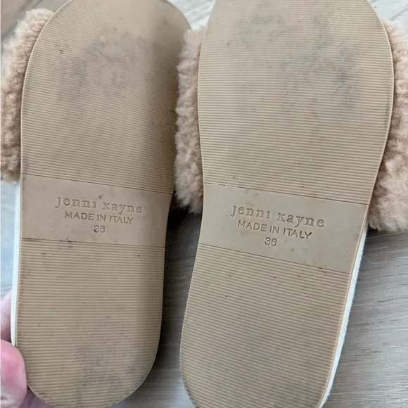Jenni Kayne Faux Fur Slides Sandals Size 36 Size 6 US