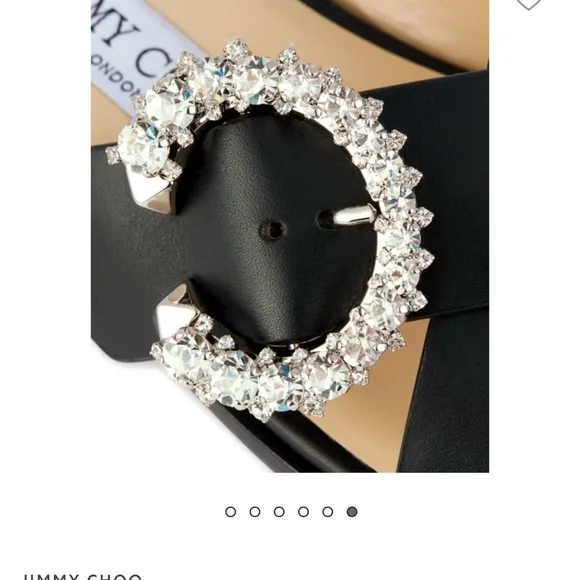 Jimmy choo Marle Crystal Embellished Slide Sandals