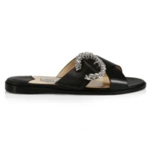 Jimmy choo Marle Crystal Embellished Slide Sandals