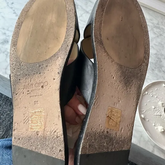 Jimmy choo Marle Crystal Embellished Slide Sandals