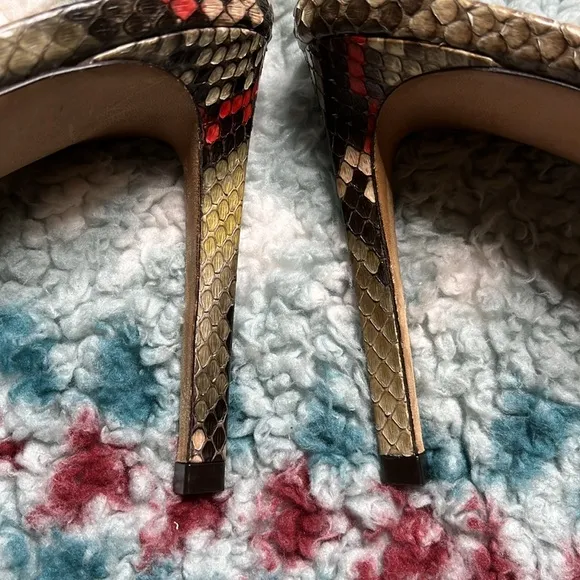 Jimmy Choo Stacey snakeskin slide sandals