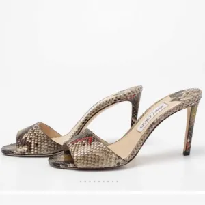 Jimmy Choo Stacey snakeskin slide sandals
