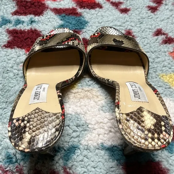 Jimmy Choo Stacey snakeskin slide sandals