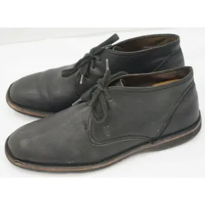 John Varvatos Chukka Ankle Boots Black Leather Men's 10