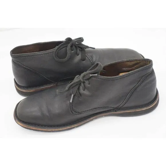 John Varvatos Chukka Ankle Boots Black Leather Men's 10