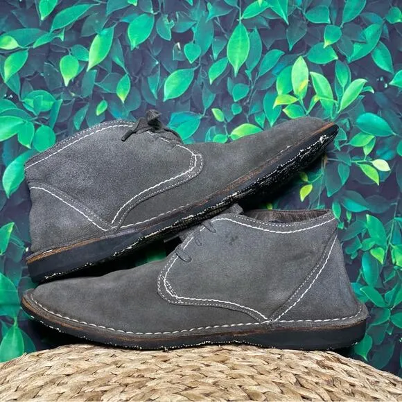 John varvatos grey chukka boots lace mens 10.5