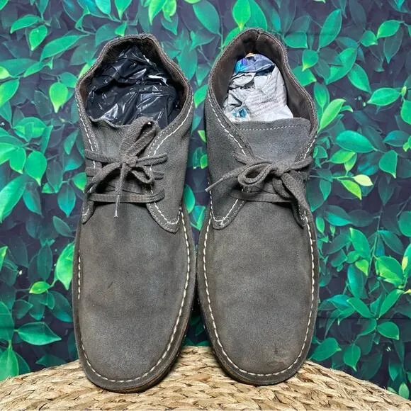 John varvatos grey chukka boots lace mens 10.5