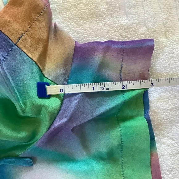 Johnny Was Merida Marble Drawstring Silk Short SZ XL