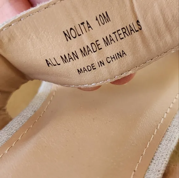 Joie Nolita cream canvas sandals slide