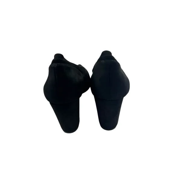 JON‎ JOSEF Black Velvet &amp; Suede Leather Heels Loafers Shoes Women's 10M