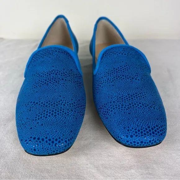 Jon Josef | Pluto Karina Turquesa Texture Flat Loafers Turquoise Blue | 8