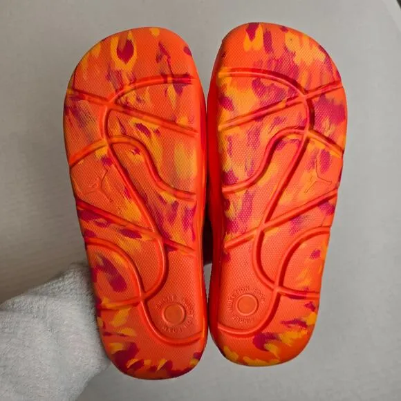 Jordan Big Kids Post Slide GS Sandals Size 6Y Orange Blaze Peel FZ3154-800 Nike