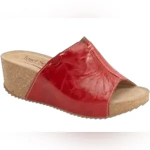 Josef Seibel Meike 07 Wedge Slide Sandal Women's Red Wedge Sandals - EU 38