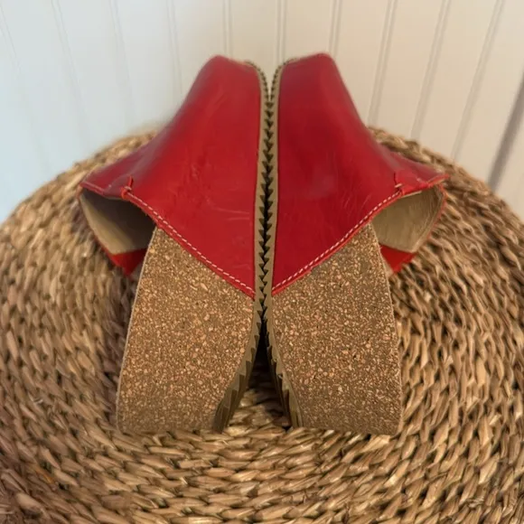 Josef Seibel Meike 07 Wedge Slide Sandal Women's Red Wedge Sandals - EU 38
