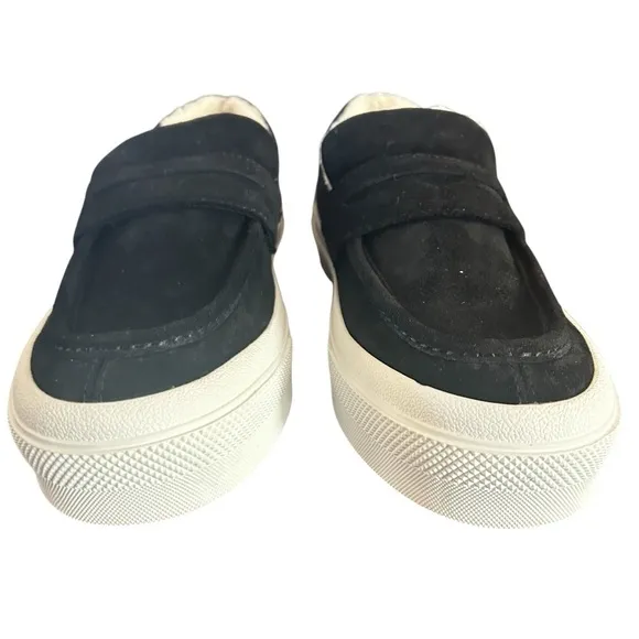 J/Slides Giles Black Suede Sneaker Size 8.5