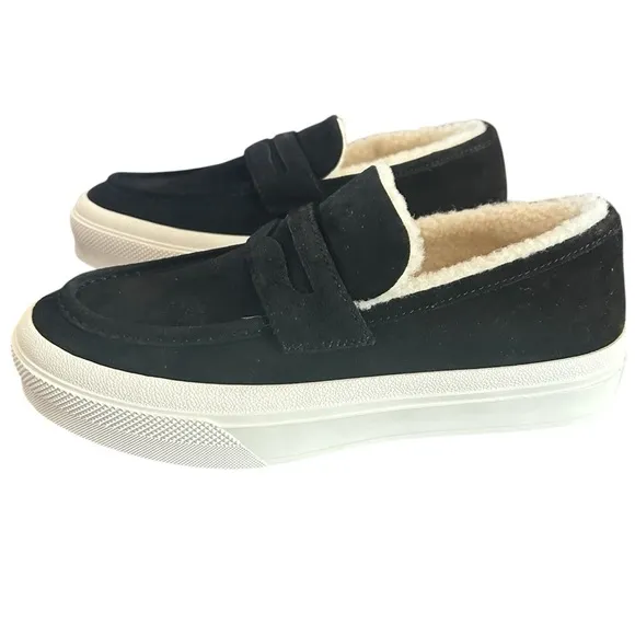 J/Slides Giles Black Suede Sneaker Size 8.5