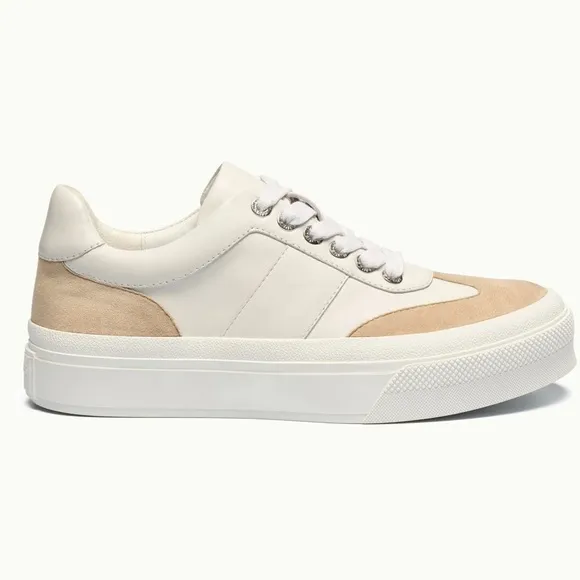 J/Slides White and Sand Sneakers