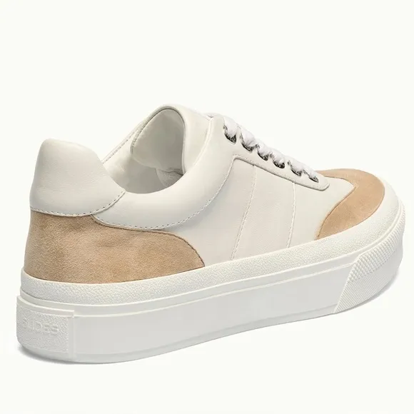 J/Slides White and Sand Sneakers