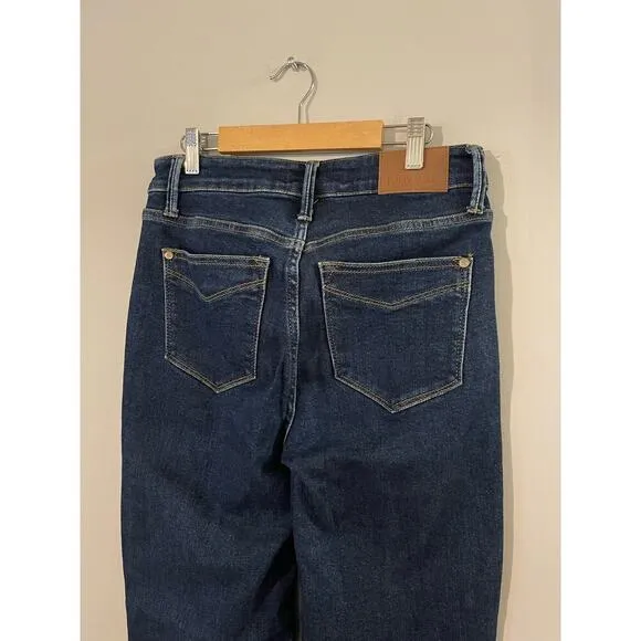 Just Blue Dark Wash Straight Leg High Rise Jeans 5/27